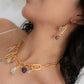 Esencia. Collar con kunzita, amatista, turmalina y fluorita