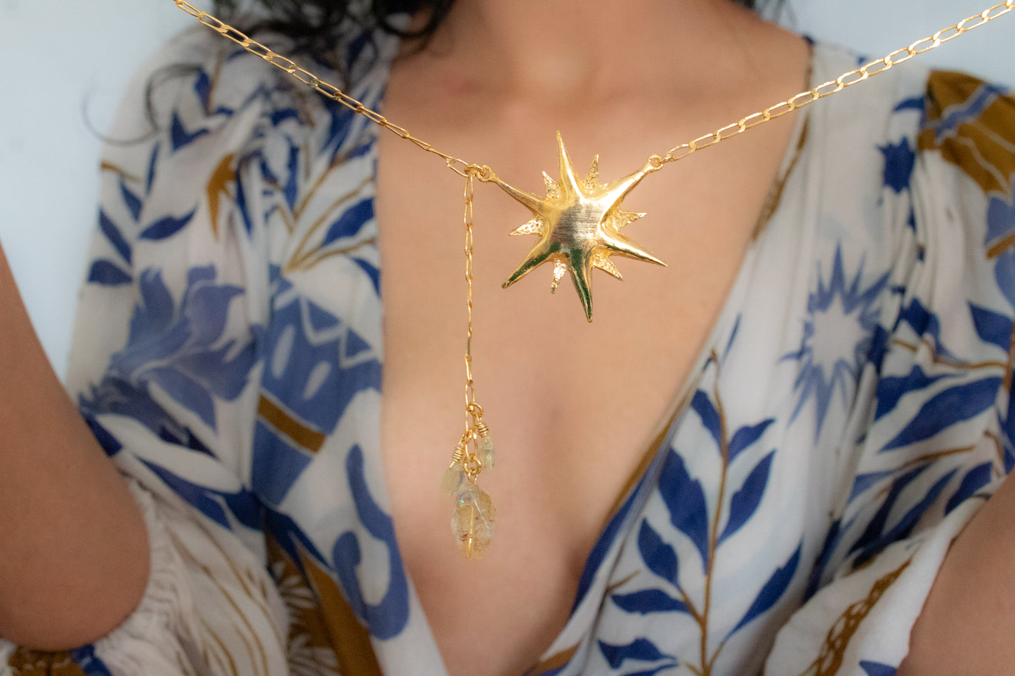 Solar. Necklace with citrine