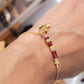 Sienna. Pulsera con granate y ópalo