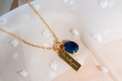 Collar "Esto también pasará". Chapa de oro de 22k