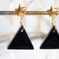 Murmullo. Aretes de estrella con obsidiana
