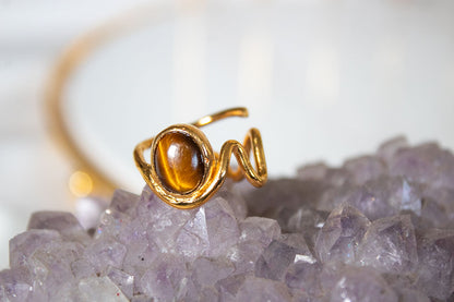 Rocío. Anillo con ojo de tigre