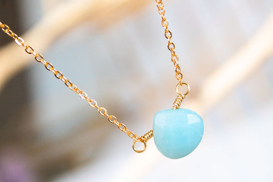 Caricia. Collar de amazonita