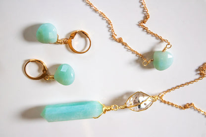 Caricia. Collar de amazonita