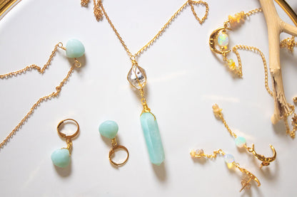 Caricia. Collar de amazonita