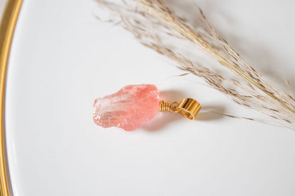 Dije de Cuarzo Fresa