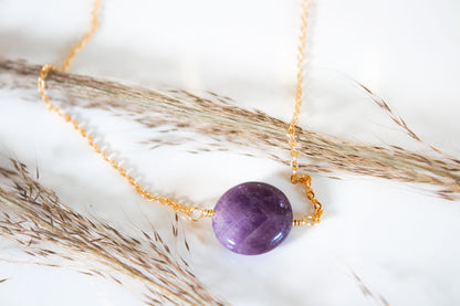 Raudal. Collar de círculo de amatista