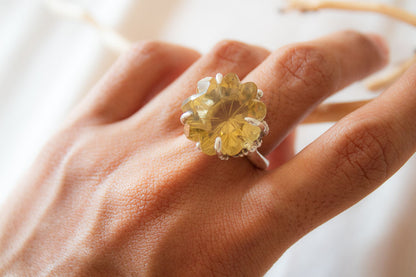 Lúmina. Anillo con cuarzo citrino