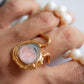 Raíz. Anillo con rodocrosita