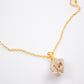 Bej. Collar minimalista con herkimer