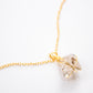 Bej. Collar minimalista con herkimer