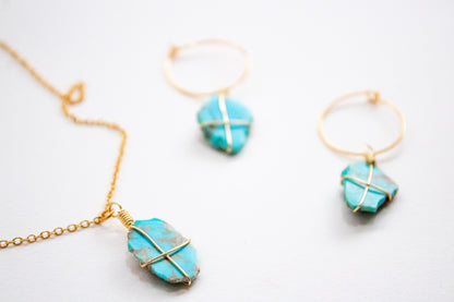 Ka'an. Collar minimalista con turquesa