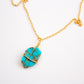 Ka'an. Collar minimalista con turquesa