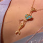 Axochitl. Collar con turquesa y estrella swarovski