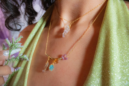 Kalan. Minimalist necklace with amethyst