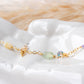 Amaité. Pulsera con prehnita, circonias, amatista, ópalo y cristal swarovski