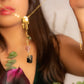 Kabil. Collar con turmalina negra, rosa y verde