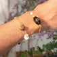 Tonalli. Pulsera con citrino, ojo de tigre y cuarzo ahumado