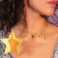 Talitha. Choker con gota facetada de zafiro y swarovskis