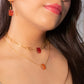 Akna. Choker con ágata cornalina