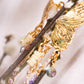 Amaité. Aretes con prehnita, zirconias, amatista, ópalo y cristal swarovski
