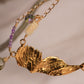 Amaité. Collar con prehnita, circonias, amatista, ópalo y cristal swarovski