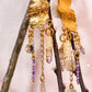 Amaité. Aretes con prehnita, zirconias, amatista, ópalo y cristal swarovski