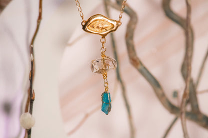 Náay. Collar con herkimer y apatito