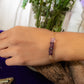 Yatzil. Pulsera con amatista y mariposa swarovski