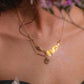 Amaité. Collar con prehnita, circonias, amatista, ópalo y cristal swarovski