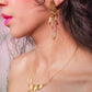 Amaité. Aretes con prehnita, zirconias, amatista, ópalo y cristal swarovski
