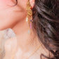 Amaité. Aretes con prehnita, zirconias, amatista, ópalo y cristal swarovski