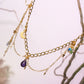 Talitha. Choker con gota facetada de zafiro y swarovskis