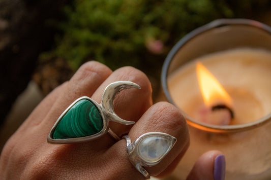 Anillo Sueños. Piedra Luna - Color Mineral