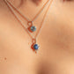 Némesis. Collar de plata con topacio london blue