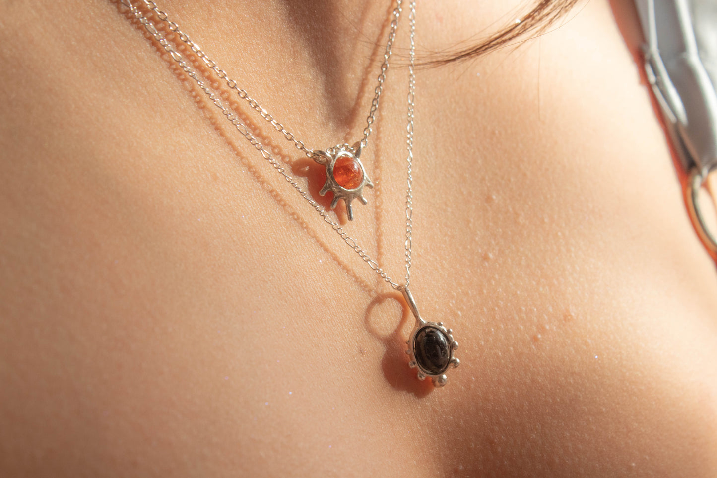 Hestia. Sunstone necklace