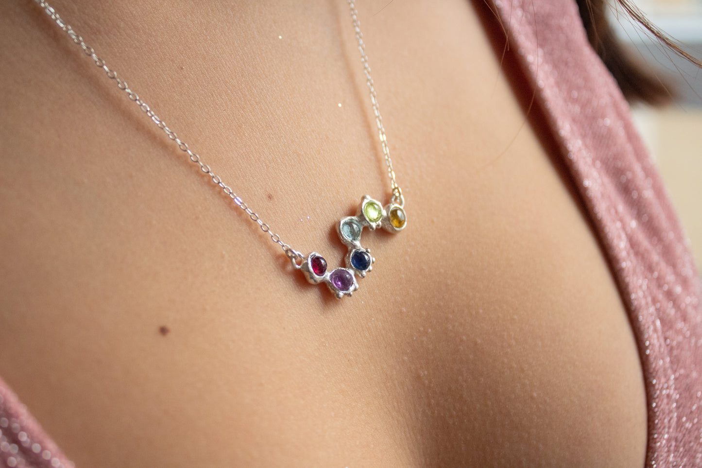 Carites. Necklace with gems