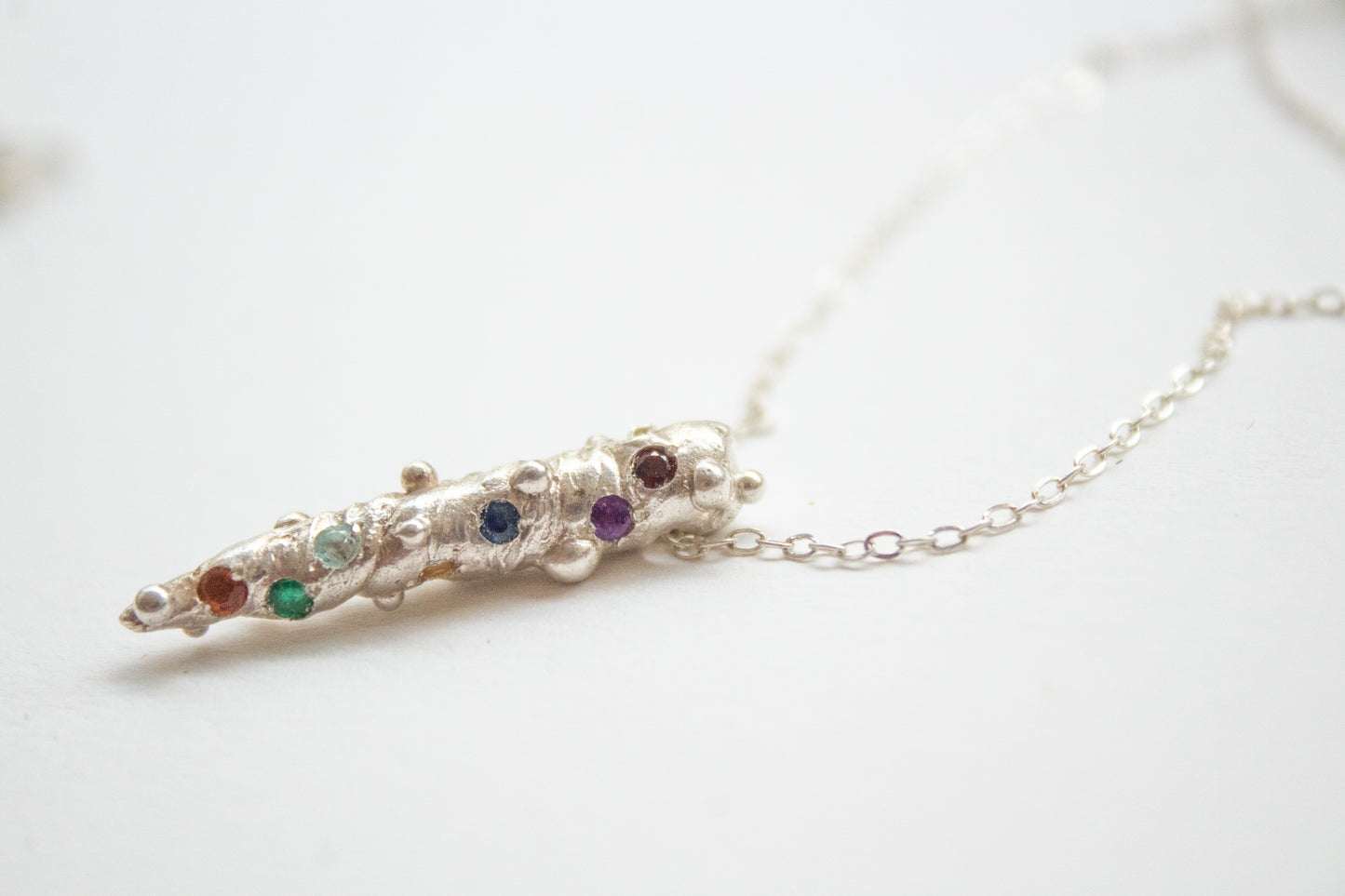 Asteria. Necklace with gems
