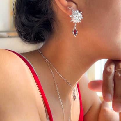 Aretes sol. Granate - Color Mineral