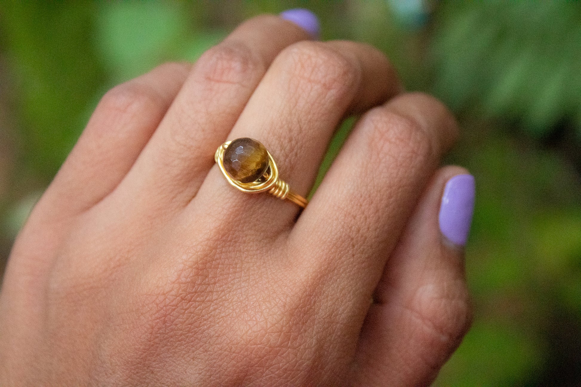 Anillo de Ojo de Tigre - Color Mineral