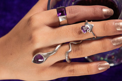 Anillo serpens. Amatista - Color Mineral